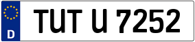 Trailer License Plate